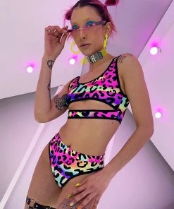 Elizabeth Acid Jungle Cheeky High-Cut Bottoms New