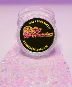 Xucai Accessories Iridescent White Chunky Glitter