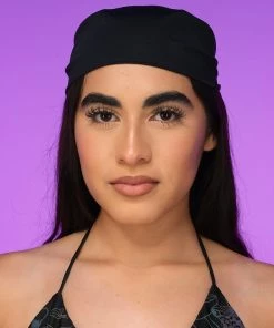 Shark Plain Black Triangle Bandanna Mask Mens