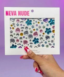 Neva Nude Woodstock Multicolor Pastel Crystal Face Jewels