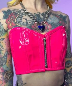 Daisy's Corsets New Lava Luv Hot Pink Bustier Top