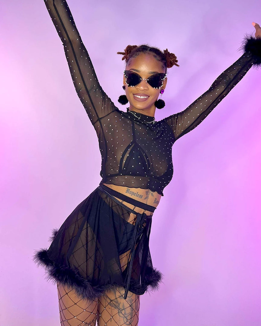 Bear Dance High Class Mesh Long Sleeve Top 6 Bear Dance High Class Mesh Long Sleeve Top