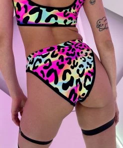 Elizabeth Acid Jungle Cheeky High-Cut Bottoms New
