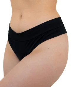 Shark Black Matte Solid Thong