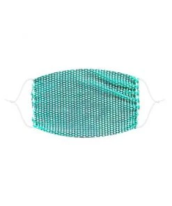 Neva Nude Teal Illuzion Mesh Jewel Face Mask