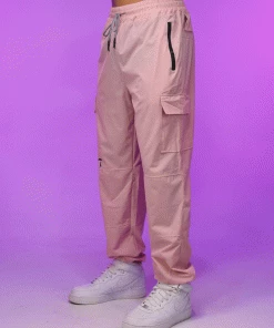 AE Pretty Pink Unisex Water Resistant Cargo Joggers Womens