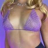 Hengda New Lavender Fairytale Rhinestone Bikini Top