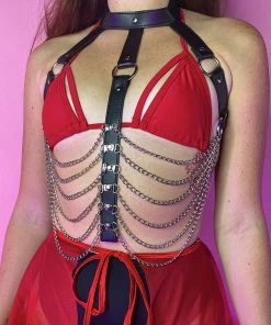 AE Black Dominate Me Chain Top