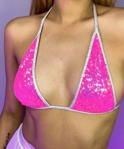Roma Astro Candy Sequin Bikini Top