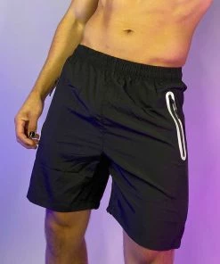 WEIV Can't Catch Me Neon Reflective Men's Performance Shorts