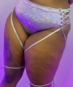 J. Valentine Side Lace-Up High Waist Shorts