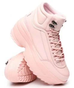 Berness Shoes Womens Baby Pink High Livin' Hi Top Sneakers