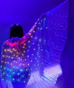 AE Rainbow LED Light-Up Winged Cape