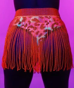 AE Orange Bejeweled Cover Up Skirt New