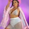 Hot And Delicious New Lavish Living White 2pc Fishnet Skirt Set