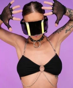 OhYes Fashion Urban Nights Chained Halter Top New