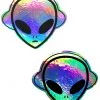 Neva Nude Holographic Silver Alien Beat Pasties