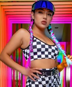 Elizabeth Ch-Ch-Check It Spaghetti Tank Tops