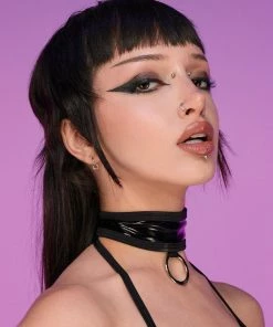 Bodyzone Sugar Baby Black O-Ring Choker New