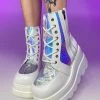 AE Snow Cobra White Platform Boots