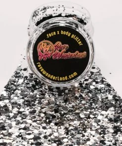 Xucai Accessories Dark Matter Black And Silver Body And Face Festival Glitter (20 Or 30 Grams)