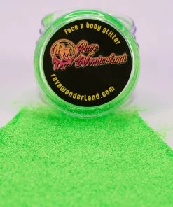 Xucai Neon Green Black Light Reactive Fine Glitter Accessories