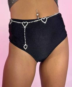 AE New Heart Luv Rhinestone Chain Belt