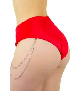 Bodyzone Techno Bish Chain High-Waist Shorts Bottoms 21 Bodyzone Techno Bish Chain High-Waist Shorts Bottoms