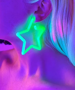 AE New Neon Retro Star Acrylic Earrings