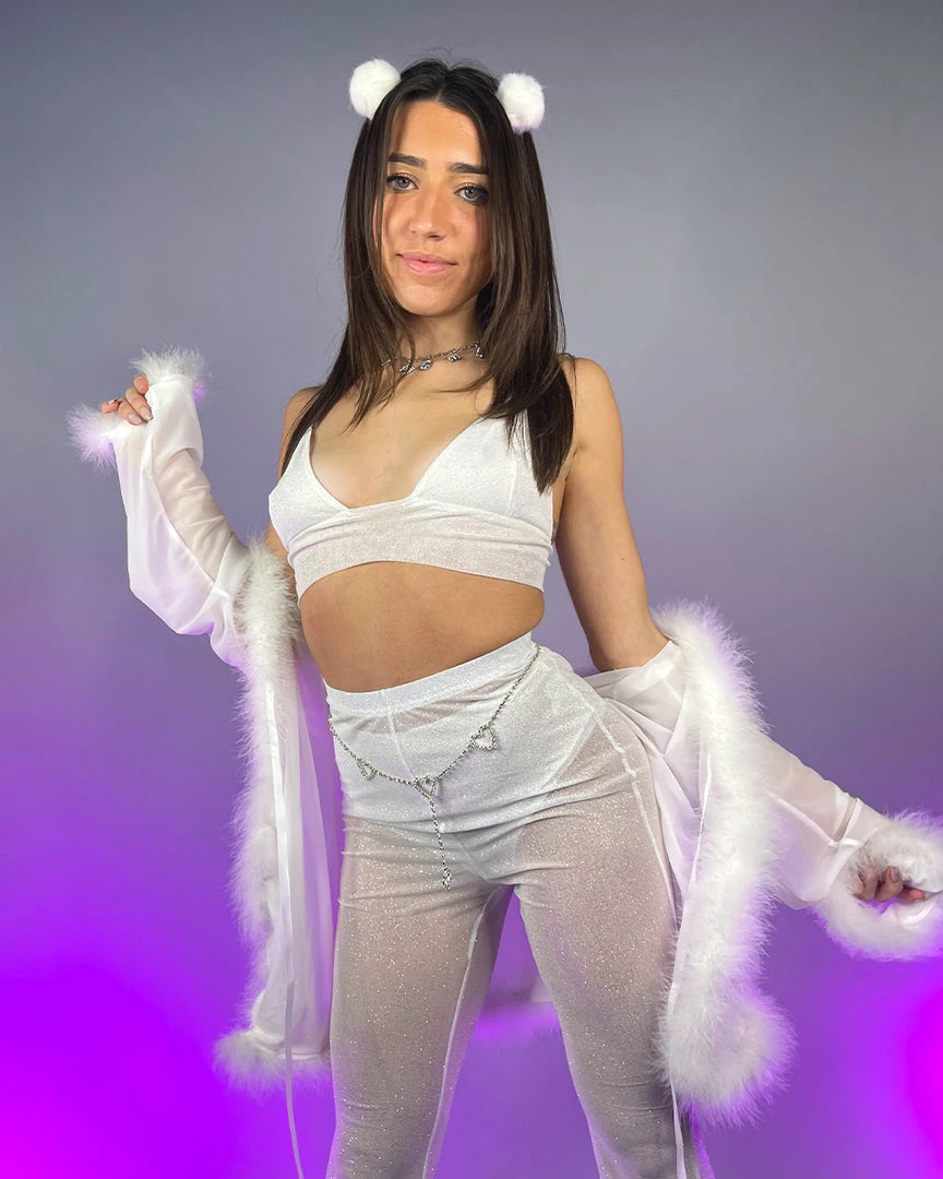 OhYes Fashion Bad Behavior Feather Trim Sheer Robe 22 OhYes Fashion Bad Behavior Feather Trim Sheer Robe