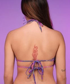 Roma New Violet Rebel Keyhole Tie Top