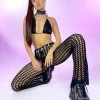Hot And Delicious Black Desert Trails 2pc Crochet Pant Set New