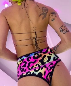 Elizabeth New Acid Jungle Star Bikini Top