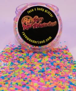 Xucai Rainbow Lane Black Light Reactive Chunky Glitter Accessories