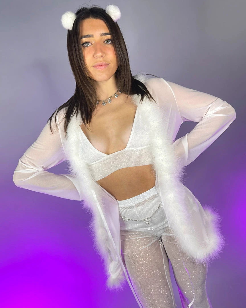 OhYes Fashion Bad Behavior Feather Trim Sheer Robe 23 OhYes Fashion Bad Behavior Feather Trim Sheer Robe