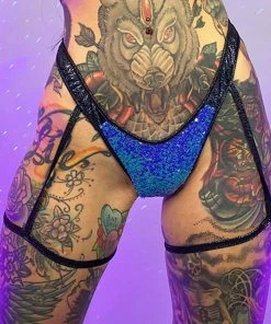 Roma Astro Candy Sequin Shorts With Attached Garters New