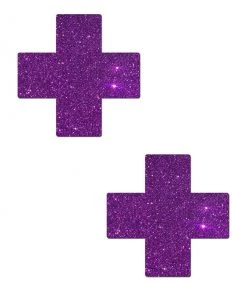 Pastease Plus X Solid Glitter Nipple Pasties Womens