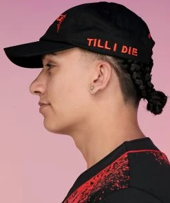 Jarmoo Womens Red Metal AF Headbanger Dad Hat