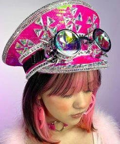 KBW Pink Sands Sequin Captain Hat New