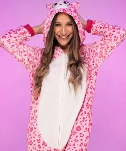 Fashion Go Pink Leopard Unisex Onesie Womens
