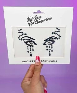 Uniflying Accessories Black Medusa Drip Face Jewel