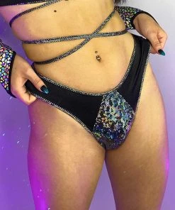 Roma Candy Lane Two-Tone Shorts With Shimmer Front Panel New