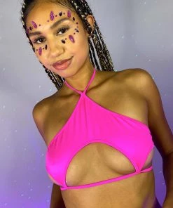 Roma New Candy Lane Underboob Cutout Tie Top