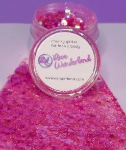 Xucai Iridescent Pink Chunk Body And Face Festival Glitter (Large 15 Grams) Accessories