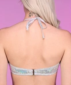 Roma New Silver Aura Criss-Cross Top