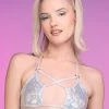 Roma New Silver Aura Criss-Cross Top