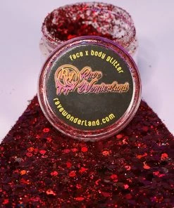 Xucai Devil Red Holographic Body And Face Festival Glitter Accessories