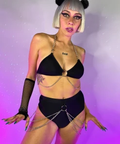 OhYes Fashion New Say A Prayer Cascading Chain High Waist Bottoms