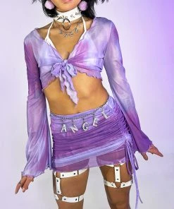 AE Tied & Dyed 2pc Lavender Skirt Set New