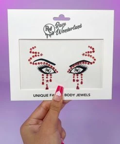 Uniflying Red Medusa Drip Face Jewel